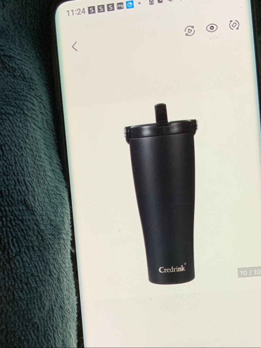 Credrink Black Travel Tumbler - Spill-Resistant Lid